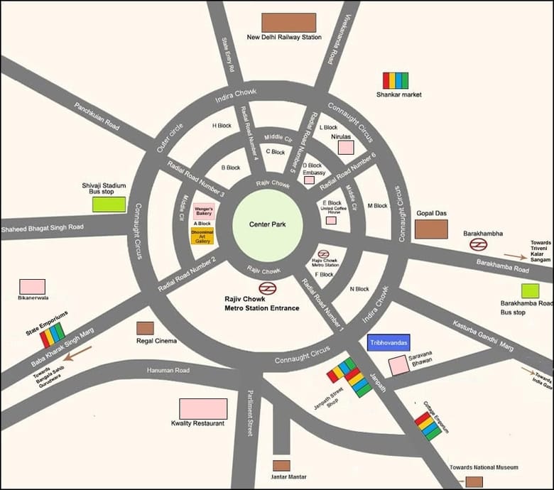 Connaught Place Map
